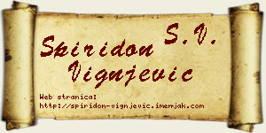 Spiridon Vignjević vizit kartica